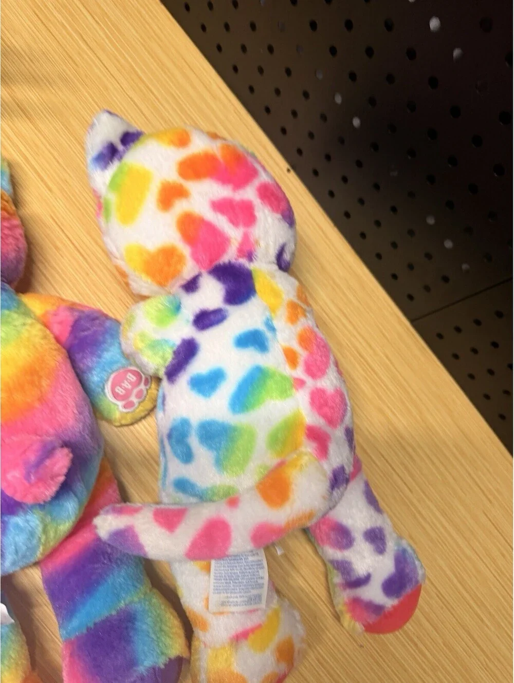Plush Build A Bear Lot Rainbow Bear Heart Kitten Lot of 2